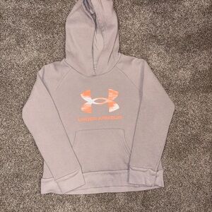 Under Armour Gray and Orange Sweatshirt Hoodie